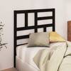 Tăblie de pat, negru, 106x4x104 cm, lemn masiv de pin