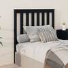 Tăblie de pat, negru, 96x6x101 cm, lemn masiv de pin