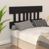 Tăblie de pat, negru, 138,5x3x81 cm, lemn masiv de pin