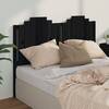 Tăblie de pat, negru, 156x4x110 cm, lemn masiv de pin