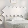 Tăblie de pat, alb, 122,5x3x80,5 cm, lemn masiv de pin