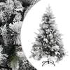 Brad de crăciun cu zăpadă & conuri, 150 cm, pvc&pe
