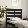 Tăblie de pat, negru, 100x3x80 cm, lemn masiv de pin