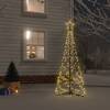 Brad de crăciun conic, 200 led-uri, alb cald, 70x180 cm