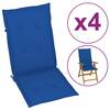 Perne pentru scaun grădină, 4 buc., albastru regal, 120x50x4 cm