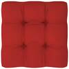 Pernă pentru canapea din paleți, roșu, 80 x 80 x 12 cm