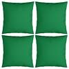 Perne decorative, 4 buc., verde, 50 x 50 cm, material textil