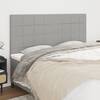 Tăblii de pat, 4 buc, gri deschis, 90x5x78/88 cm, textil