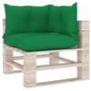 Perne pentru canapea din paleți 3 buc. verde, material textil