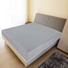 Cearșaf de pat cu elastic, 2 buc., gri, 140x200 cm, bumbac
