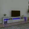 Comodă tv cu lumini led, gri beton, 215x36,5x40cm