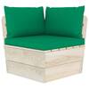 Perne pentru canapea din paleți, 3 buc., verde, textil