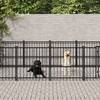 Padoc pentru câini de exterior, 18,77 m², oțel