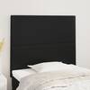 Tăblii de pat, 2 buc, negru, 80x5x78/88 cm, piele ecologică
