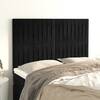 Tăblii de pat, 4 buc, negru, 72x5x78/88 cm, catifea
