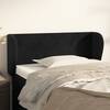 Tăblie de pat cu aripioare negru 93x23x78/88 cm catifea