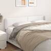 Tăblie de pat cu aripioare alb 183x23x78/88 cm piele ecologică