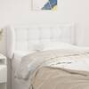 Tăblie de pat cu aripioare alb 83x23x78/88 cm piele ecologică
