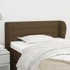 Tăblie de pat cu aripioare maro închis 103x23x78/88 cm textil