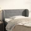 Tăblie de pat cu aripioare gri deschis 103x23x78/88 cm catifea