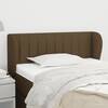 Tăblie de pat cu aripioare maro închis 93x23x78/88 cm textil