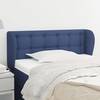 Tăblie de pat cu aripioare albastru 93x23x78/88 cm textil