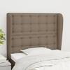 Tăblie de pat cu aripioare gri taupe 83x23x118/128 cm textil