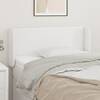 Tăblie de pat cu aripioare alb 93x16x78/88 cm piele ecologică