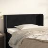 Tăblie de pat cu aripioare negru 103x16x78/88 cm catifea