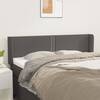 Tăblie de pat cu aripioare gri 147x16x78/88 cm piele ecologică