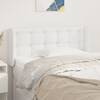 Tăblie de pat cu aripioare alb 93x16x78/88 cm piele ecologică