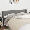 Tăblie de pat cu aripioare gri închis 183x16x78/88 cm textil