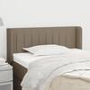 Tăblie de pat cu aripioare gri taupe 83x16x78/88 cm textil