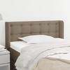 Tăblie de pat cu aripioare gri taupe 103x16x78/88 cm textil