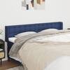 Tăblie de pat cu aripioare, albastru, 183x16x78/88 cm textil