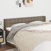 Tăblie de pat cu aripioare gri taupe 163x16x78/88 cm textil