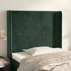 Tăblie pat cu aripioare verde închis 83x16x118/128 cm catifea