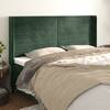 Tăblie pat cu aripioare verde închis 203x16x118/128 cm catifea