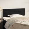 Tăblie de pat, negru, 80x5x78/88 cm, catifea