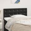 Tăblie de pat, negru, 100x5x78/88 cm, piele ecologică