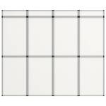 Perete de afișaj pliabil cu 12 panouri, alb, 242 x 200 cm