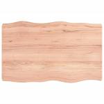 Blat birou maro deschis 80x50x6 cm, lemn masiv stejar tratat