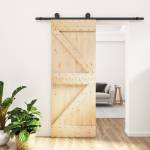 Ușă glisantă cu set de feronerie 70x210 cm, lemn masiv de pin