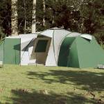 Cort de camping 12 persoane, verde, 840x720x200 cm, tafta 185t