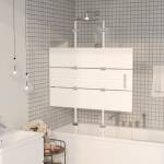 Cabină de duș pliabilă, alb, 100x140 cm, esg