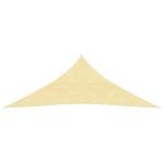 Pânză parasolar din hdpe triunghiulară, 5 x 5 x 5 m, bej