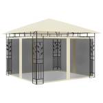 Pavilion cu plasă anti-țânțari, crem, 3x3x2,73 m, 180 g/m²