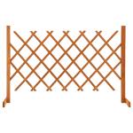 Gard cu zăbrele de grădină, portocaliu, 120x90 cm, lemn de brad