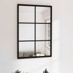 Oglindă de perete, negru, 60 x 40 cm, metal