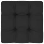 Pernă canapea din paleți, negru, 70x70x12 cm
